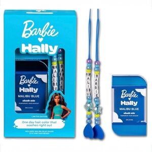NEW Hally x Barbie Shade Stix, Temporary Hair Makeup & Accessories Malibu Blue